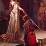 accolade, knight, middle ages, award, edmund blair leighton, painting, knight, knight, knight, knight, knight, award